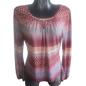 San Francisco Multi Colored Abstract Top L